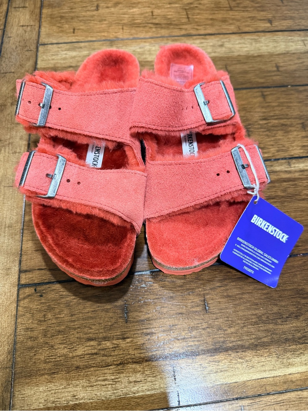 BIRKENSTOCK Arizona Shearling Suede slide Sandals Women size 37/US 6/6.5